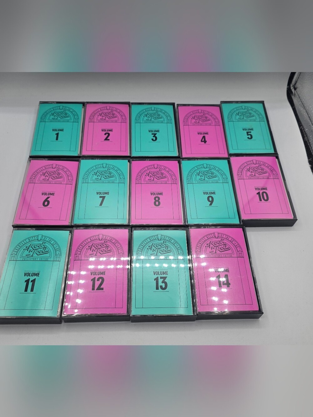 Rock 'n' Roll Volume Cassette Set — Pink & Teal Covers Set Of 14.